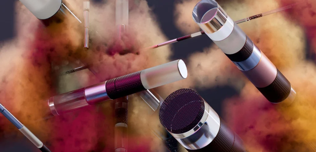 Floating poles surrounded by smoke representing about us page for westbrook data protection services limited.