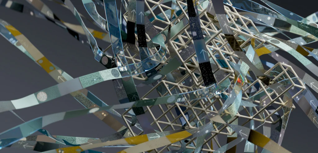 Abstract commercial contract review graphic for data protection services in woking.