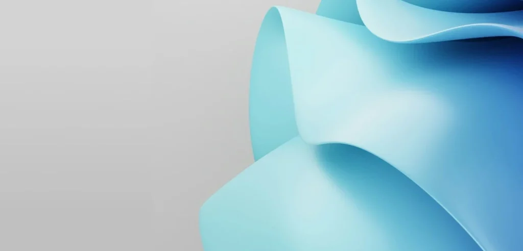 Light blue swirl shape representing data protection security and data protection services in woking.