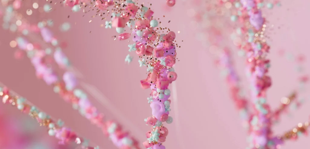 Colourful pink lines to represent document certification and signature witnessing used in data protection services in woking.