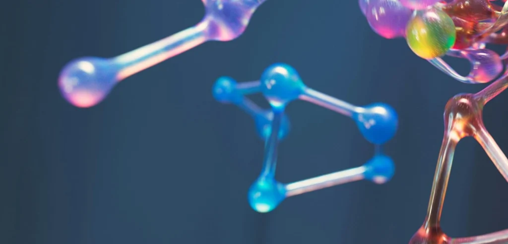 Floating shapes on a dark background representing data subject access requests for individuals across the uk.