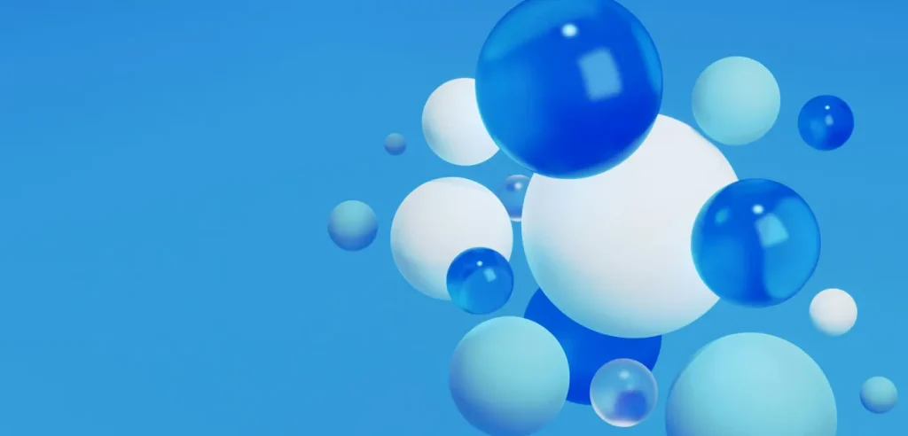 Abstract image of blue floating circles in the air to represent, legal document certification in cambridge and surrounding areas.