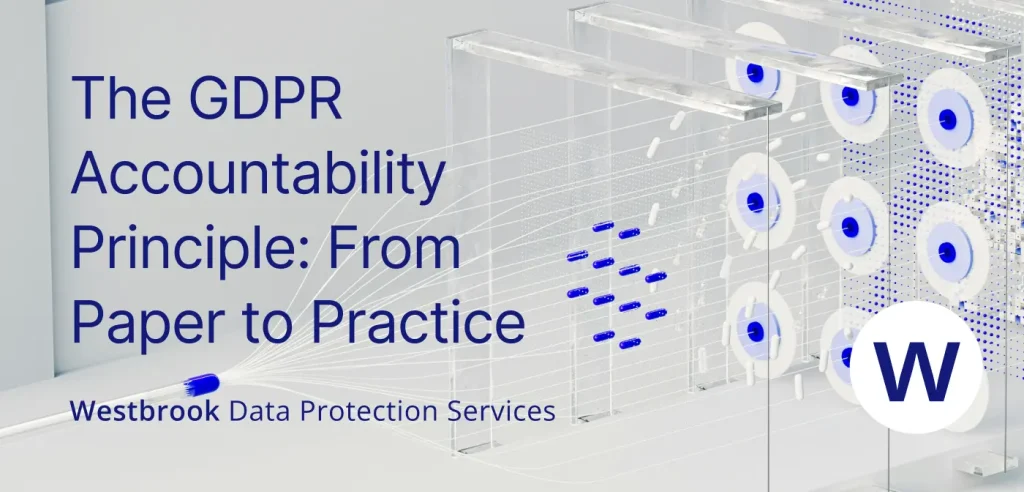 Computer chip background representing the gdpr accountability-principle from paper to practice.
