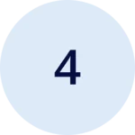 Circular light-blue badge displaying the number 4.